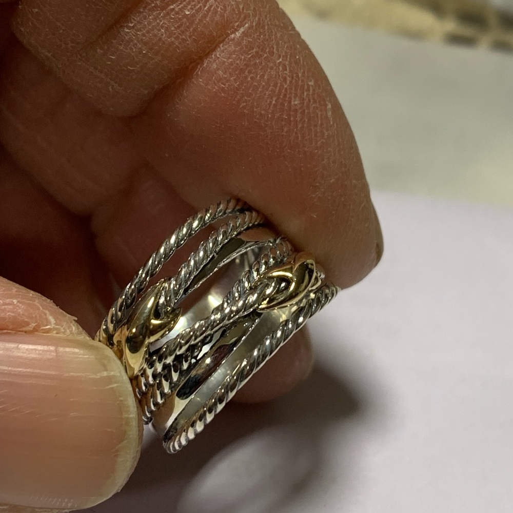 david yurman crossove two tone size 8.5 - Picture 2 of 4